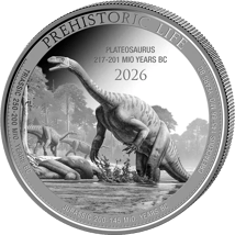 1 Unze Silber Prehistoric Life II Plateosaurus 2026 (Auflage: 10.000)