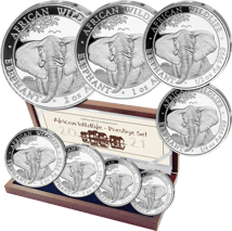 Silber African Wildlife Elefant 2021 (Auflage: 2.000 | Polierte Platte)