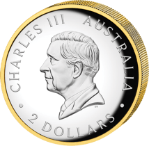 2 Unzen Silber Kookaburra 2026 (Auflage: 2.000 | Teilvergoldet | High Relief | Polierte Platte)