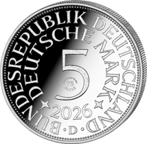 5 oz Silver Deutsche Mark - 75 Years of the Heiermann 2026 (Mintage: 250 | Proof)