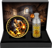 1 oz Silver Gold Caster 2026 (Mintage: 100 | Gold Leaf Vial | Partially Gilded)