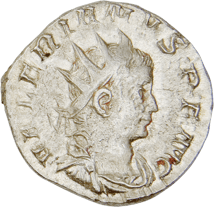 Silber Antoninian Kaiser Valerian II. (256-258 n. Chr. | Zeitalter der Soldatenkaiser)