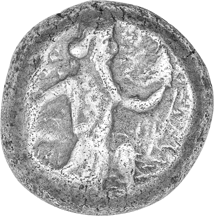 Antike persische Silbermünze Großkönig Dareios III. (336-330 v. Chr. | Gegner von Alexander dem Großen)