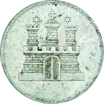 1 Sechsling Freie Hansestadt Hamburg (1823-1855 | mit Stadtwappen)