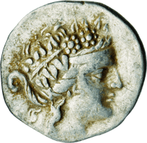 Silber Tetradrachme Dionysos und Herakles (146-50 v. Chr. | Original von der Insel Thasos)