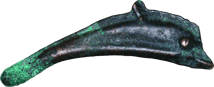 Bronze Delfingeld (ca. 5 Jhd. v. Chr. | griechische Schwarzmeerkolonie Olbia)