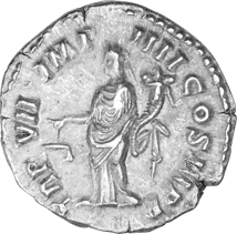 Silber Denar Kaiser Commodus (180-192 n. Chr. | Ein Kaiser als Gladiator)