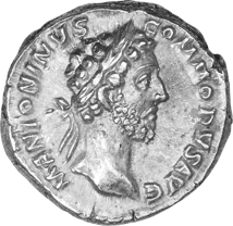 Silber Denar Kaiser Commodus (180-192 n. Chr. | Ein Kaiser als Gladiator)