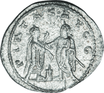 Silber Antoninian Kaiser Valerian I. (253-260 n. Chr. | Kaiser in persischer Gefangenschaft)