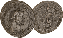 Bronze Groß Follis Kaiser Diocletian (284-305 n. Chr. | Reichsreformer)