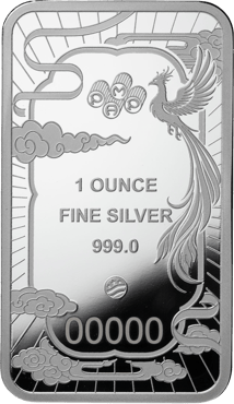 1 Unze PAMP Silberbarren Good Luck Phoenix (Auflage: 18.888 | Prooflike)
