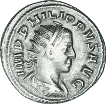 Antoninian Kaiser Philippus II. (260-268 n. Chr. | Zehnjähriger Augustus)