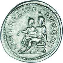 Silber Antoninian Kaiser Philippus II. (260-268 n. Chr. | Zehnjähriger Augustus)