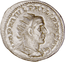 Silber Antoninian Kaiser Philippus I. Arabs (244-249 n. Chr. | Aufsteiger aus Arabien)