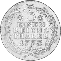 Silber 1/3 Taler König Friedrich II. der Große (1764-1786 | Zahlgeld des "Alten Fritz")