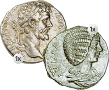 Silber Denar Kaiserpaar Septimius Severus und Julia Domna (187-211 n. Chr.)