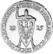 3 Reichsmark 1000 Jahre Feier der Rheinlande (1925 | Weimarer Republik)