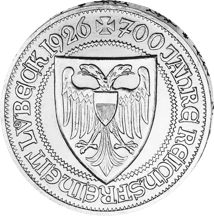 3 Reichsmark 700 Jahre Reichsfreiheit Lübeck (1926 | Weimarer Republik)