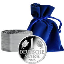 25 x 1/50 Unze Silber Deutsche Mark 2026 (Polierte Platte)