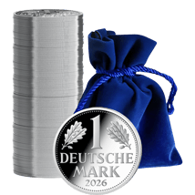 100 x 1/50 Unze Silber Deutsche Mark 2026 (Polierte Platte)
