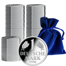 250 x 1/50 Unze Silber Deutsche Mark 2026 (Polierte Platte)