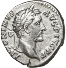 Silber Denar Kaiser Antoninus Pius (138-161 n. Chr. | Ära des Friedens)