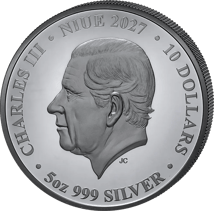 5 Unzen Silber Lunar Jahr der Ziege 2027 (Auflage: 388 | Polierte Platte | Teilvergoldet)
