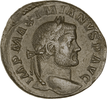 Bronze Groß Follis Kaiser Maximianus (286-305 n. Chr. | Zeitalter der Tetrarchie)