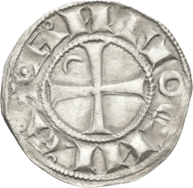 Silber Denar Kreuzfahrerstaat Antiochia (1099-1146 | Zeit der Kreuzzüge)