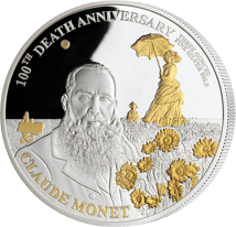 3 Unze Silber Claude Monet 2027 (Auflage: 750 | Teilvergoldet)