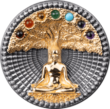 3 Unze Silber Lebensbaum Buddha 2026 (Auflage: 777 | Teilvergoldet | Prooflike)