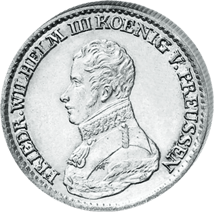 Silver 1/6 Thaler King Friedrich Wilhelm III (1816-1818 | Prussia in the Biedermeier Era)
