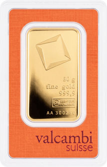 50g Goldbarren Valcambi (geprägt)