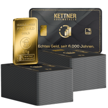 100 x 0,1g Goldbarren Heimerle und Meule (Kettner Edelmetalle)