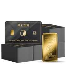 200 x 0,1g Goldbarren Heimerle und Meule (Kettner Edelmetalle)