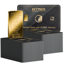 100 x 0,5g Goldbarren Heimerle und Meule (Kettner Edelmetalle)