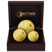 Deutsche Mark 3 Goldmünzen Fractional Set Reverse Proof 2026 (Auflage: 250 | Polierte Platte Motiv)