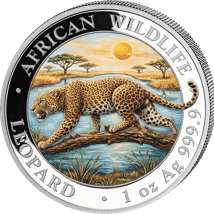 1 Onza Plata African Wildlife Leopardo 2026 (Tirada: 5.000)