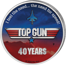 1 Unze Silber 40 Jahre Top Gun 2026 (Auflage: 3.000)