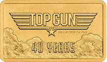 Lingote acuñado de oro 1g 40 años Top Gun 2026 (tirada: 5.000)