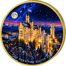 1 Unze Silber Bayern bei Nacht - Schloss Neuschwanstein 2026 (Auflage: 100)