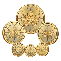 Maple Leaf Gold-Pyramide 2026 — alle 6 Stückelungen der Royal Canadian Mint