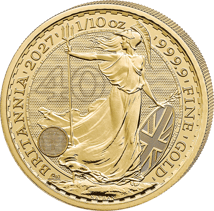 1/10 oz Gold Britannia 2027 (40th Anniversary Edition)