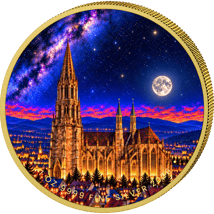 1 Unze Silber Baden-Württemberg bei Nacht - Freiburger Münster 2026 (Auflage: 100)