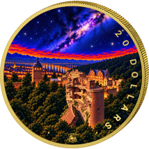 1 Unze Silber Baden-Württemberg bei Nacht - Heidelberger Schloss 2026 (Auflage: 100)