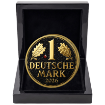 2 oz Silver Deutsche Mark Red Ruby Edition 2026 (Mintage: 33 | Iced Out | Ruby |Gilded)
