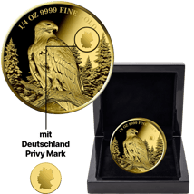 1/4 Unze Gold Steinadler Deutschland Edition 2026 (Auflage: 25 | Privy Mark | Polierte Platte)