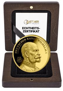1/4 Unze Gold Kaiser Wilhelm I 155 Jahre Goldwährung 2026 (Auflage: 100 | Polierte Platte)