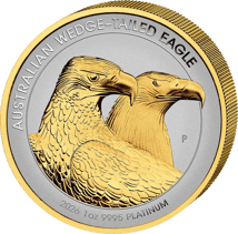 1 Unze Platin Wedge Tailed Eagle 2026 (Auflage: 150 | High Relief | teilvergoldet | Reverse Proof)