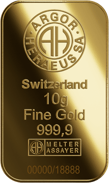 10g Goldbarren Argor Heraeus Jahr der Ziege 2027 (Auflage: 18.888)
